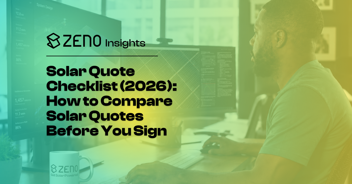 Solar Quote Checklist (2026) How to Compare Solar Quotes Before You Sign