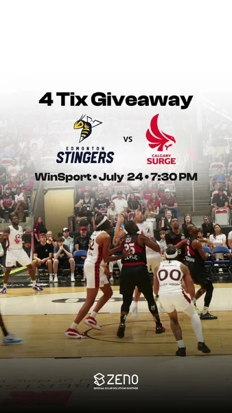 🏀 4 TIX GIVEAWAY! 🏀
We've got 4 tickets to @EdmontonStingers vs @CalgarySurge at WinSport Event Centre Calgary, and want to send one lucky winner + their crew to the game on Friday, July 24 at 7:30 pm

To enter:
❤️ Like this post
💬 Comment below with "I'm in!" or tell us who you'd bring.

That's it!

We'll randomly choose one winner on Thursday and contact them by DM.

Good luck!

#ZenoRenewables #CalgarySurge #SolarPowered #SolarSolutions #SolarInstallation #SolarAlberta #Alberta @winsportcanada